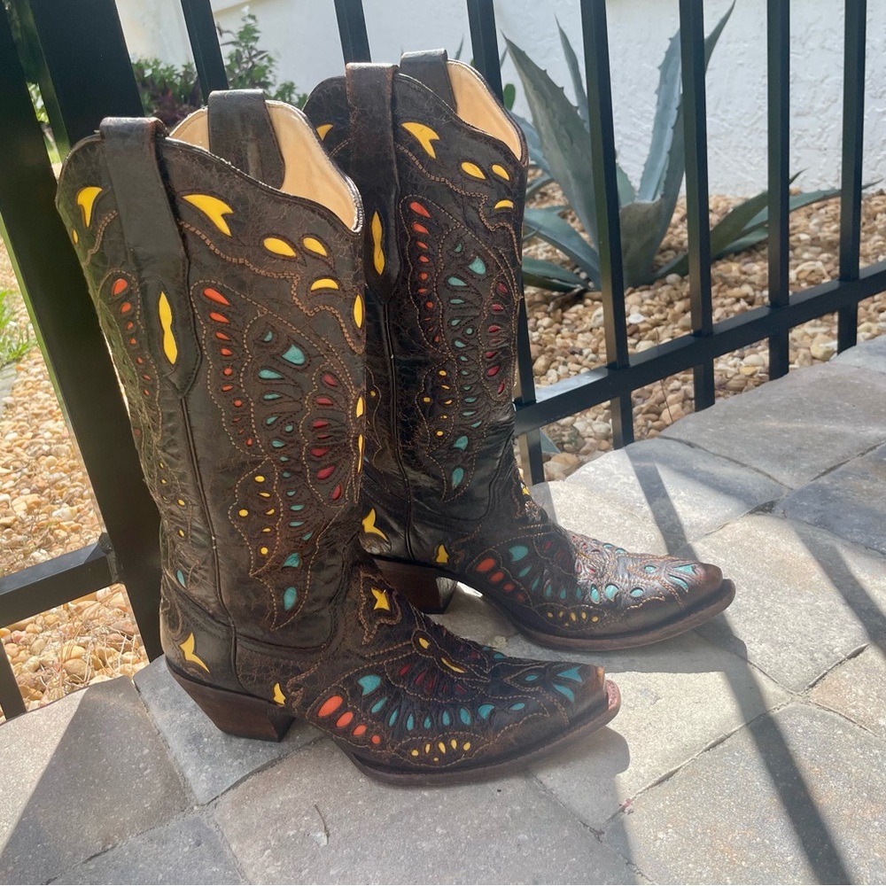 Colorful Butterfly Boots